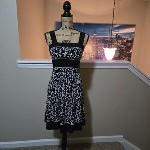 Black and White Babydoll Dress